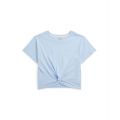 Big Girls Twist-Front Cotton Jersey Short Sleeve T-shirt