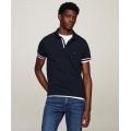 Mens Slim Fit Monotype Cuff Short Sleeve Polo Shirt