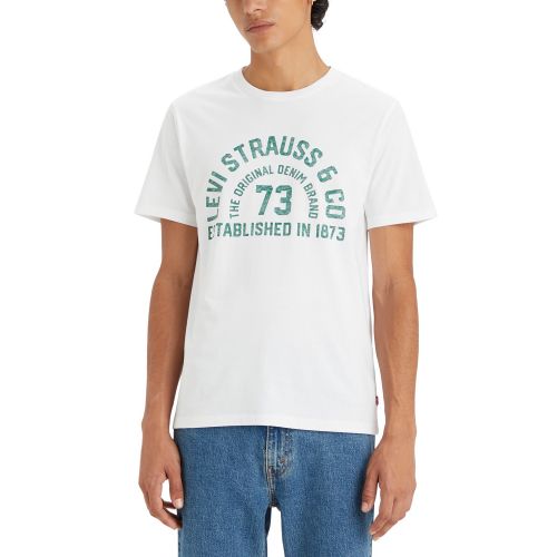 리바이스 Mens Classic Standard-Fit Arch Logo Graphic T-Shirt