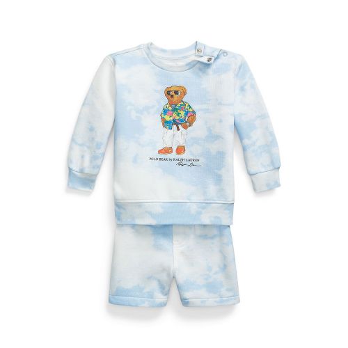 폴로 랄프로렌 Baby Boys Polo Bear Fleece Sweatshirt and Shorts Set