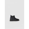 Zara BABY/ LEATHER ANKLE BOOTS WITH ELASTIC GORING