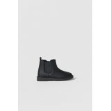 Zara BABY/ LEATHER ANKLE BOOTS WITH ELASTIC GORING