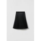 Zara FAUX LEATHER PLEATED SKIRT