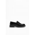 Zara LEATHER LOAFERS WITH SADDLE