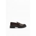 Zara THICK SOLE LEATHER LOAFERS