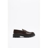 Zara THICK SOLE LEATHER LOAFERS