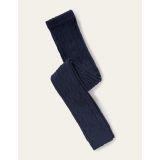 Boden Cable Footless Tights - College Navy