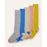 Boden Ribbed Knee High Socks 5 Pack - Multi