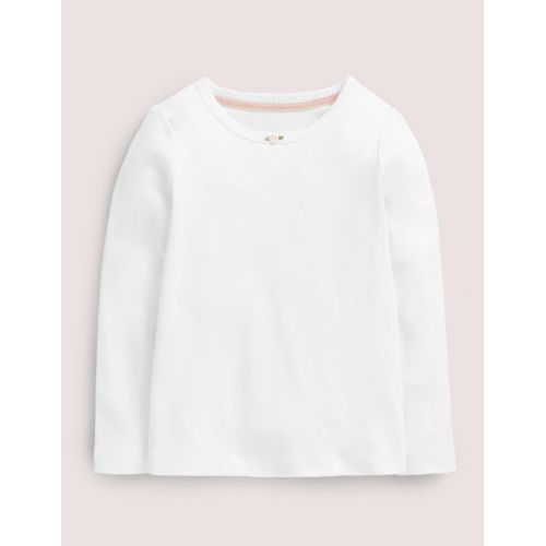 보덴 Boden Long-sleeved Rosebud T-shirt - White