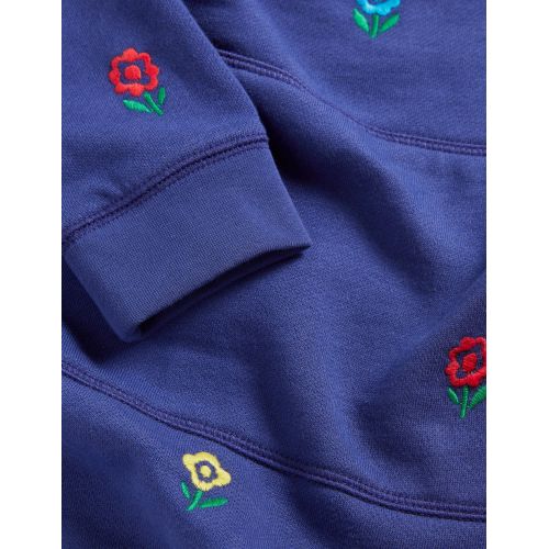 보덴 Boden Sweatshirt Tunic - Starboard Blue Flowers