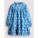 Boden Lightweight Sweat Dress - Bright Marina Blue Floral