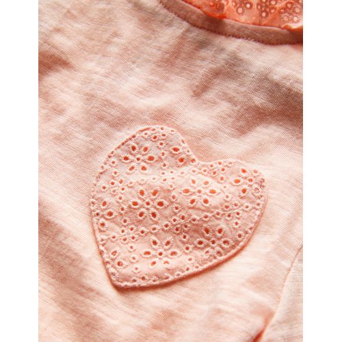 보덴 Boden LS Broderie Pocket T-shirt - Provence Dusty Pink