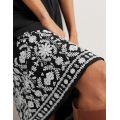 Boden Embroidered Full Skirt - Black Embroidery