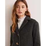 Boden Placement Stripe Coat - Charcoal