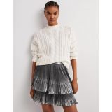 Boden Plisse Mini Skirt - Metallic Foil
