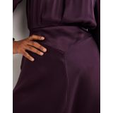 Boden Purple Satin Bias-cut Mini Skirt - Fig