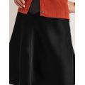 Boden Black Satin Bias-cut Mini Skirt - Black