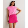 Boden A-line Wool Blend Mini Skirt - Pink