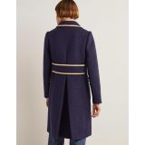 Boden Double Breasted Military Coat - Navy