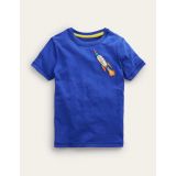 Boden Super Stitch Slub T-shirt - Bluing Blue Rocket