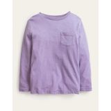 Boden Long-sleeved Washed T-shirt - Misty Lavendar Purple