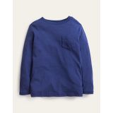Boden Long-sleeved Washed T-shirt - Starboard Blue
