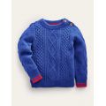 Boden Cable Sweater - Bluing