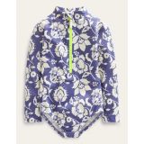 Boden Long-sleeved Swimsuit - Soft Starboard Floral