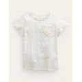 Boden Broderie Pocket T-shirt - Ivory
