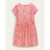 Boden Frilly Twirly Dress - Strawberry Tart Red Hearts
