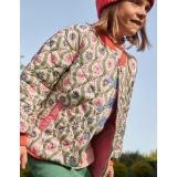 Boden Quilted Bomber Jacket - Vanilla Pod Large Daisy Wave