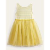 Boden Tulle Jersey Dress - Lemon Yellow