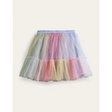 Boden Printed Tiered Tulle Skirt - Ombre