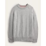 Boden Raglan Crew Neck Sweater - Light Grey Melange