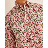 Boden Cutaway Collar Twill Shirt - Small Painted Floral
