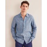 Boden Slim Fit Linen Shirt - Blue Chambray