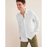Boden Slim Fit Linen Shirt - White