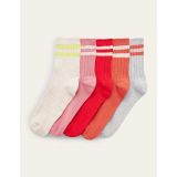 Boden Five Pack Crew Socks - Multi, Pastel