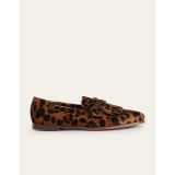 Boden Penny Detail Loafers - Leopard Pony Hair