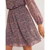 Boden High Neck Flippy Mini Dress - Multi, Petal Toile