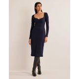 Boden Sweetheart Ribbed Jersey Dress - Navy