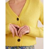 Boden Cropped V-Neck Cardigan - Bumble Bee