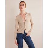 Boden Ribbed Detail Cardigan - Rope