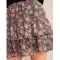 Boden Ruffle Mini Skirt - Popcorn, Floral Tapestry