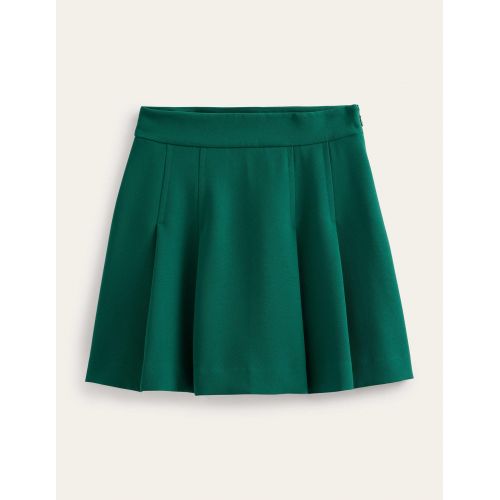보덴 Boden Pleated Crepe Mini Skirt - Emerald Green