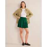 Boden Pleated Crepe Mini Skirt - Emerald Green