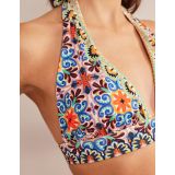 Boden Merano Deep V-neck Bikini Top - Multi, Tapestry Tile