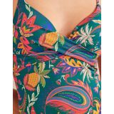 Boden Twist Support Swimsuit - Emerald, Paradise Paisley