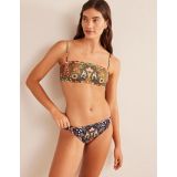Boden Skinny Strap Bikini Top - Navy, Exotic Foliage