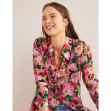 Boden New Silk Shirt - Multi, Painterly Floret